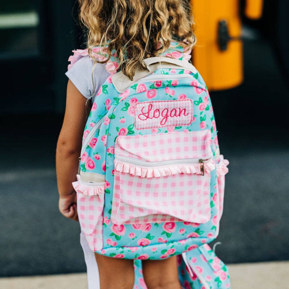 Watercolor Roses Ruffle Backpack