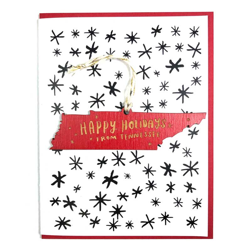 Happy Holidays from Tennessee Ornament w/Card