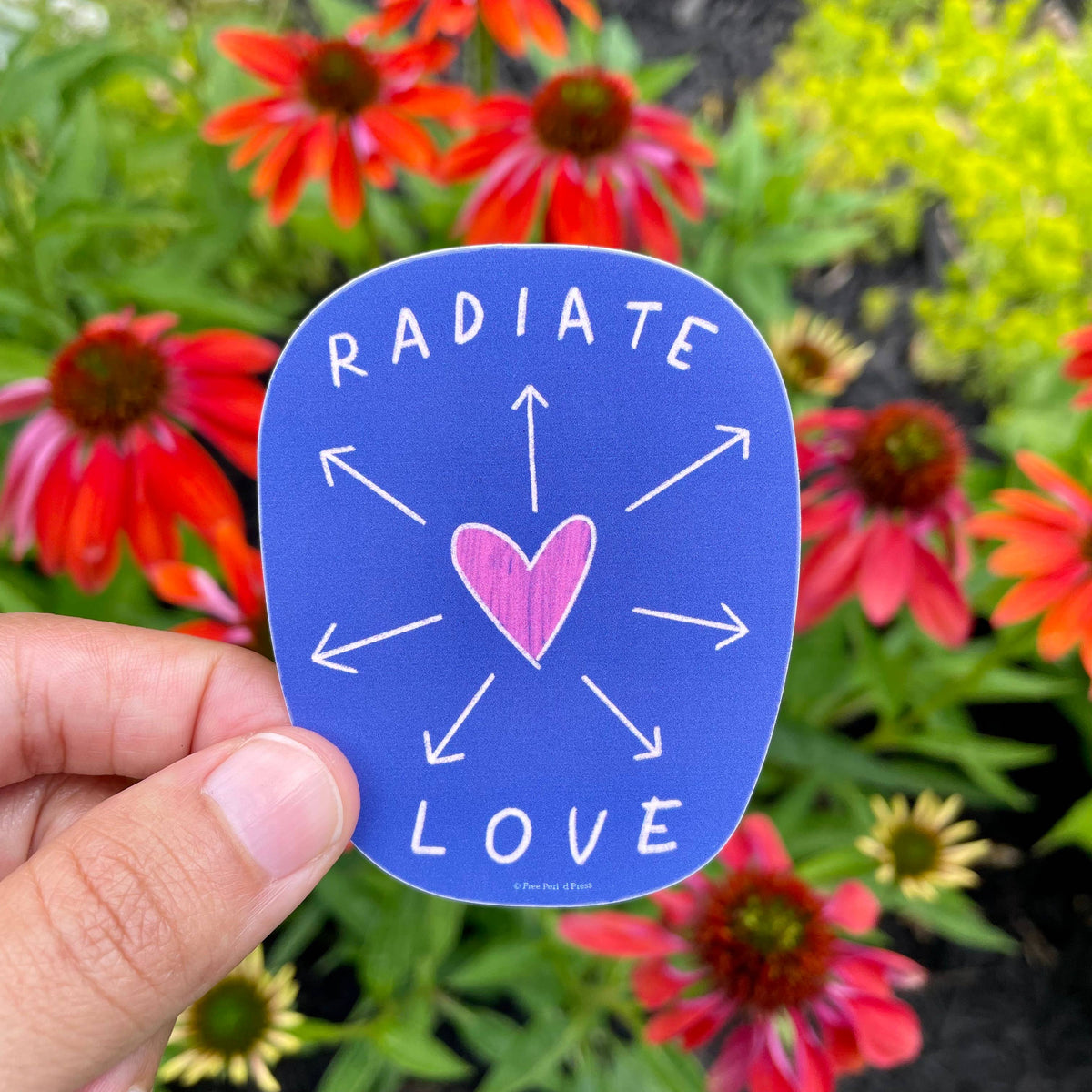 Radiate Love Vinyl Sticker