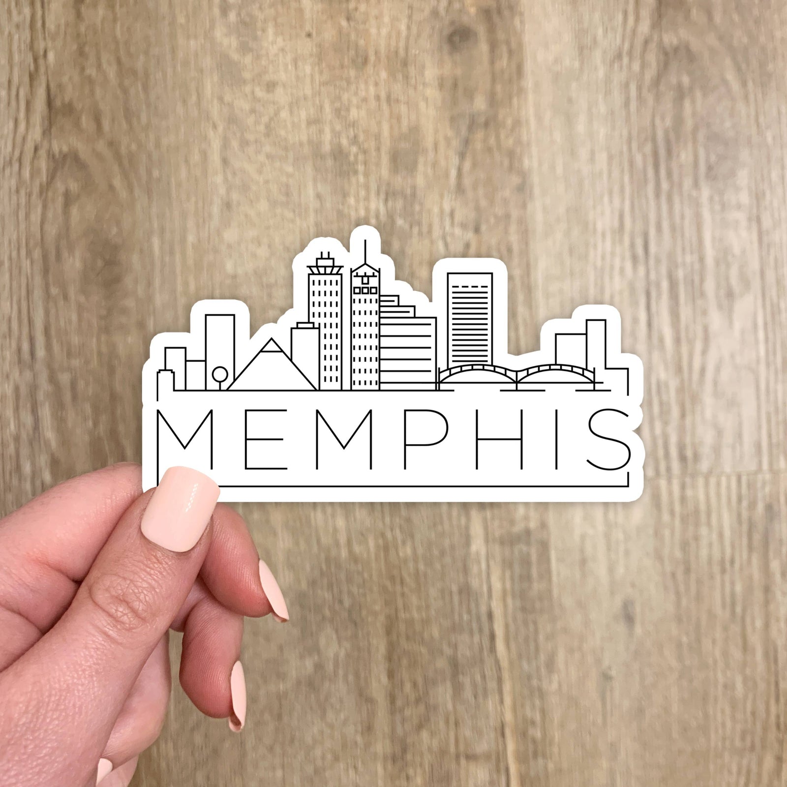 Memphis Skyline Sticker (20 Color Options)