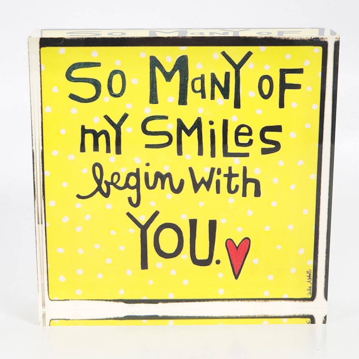 So Many Smiles Acrylic Block
