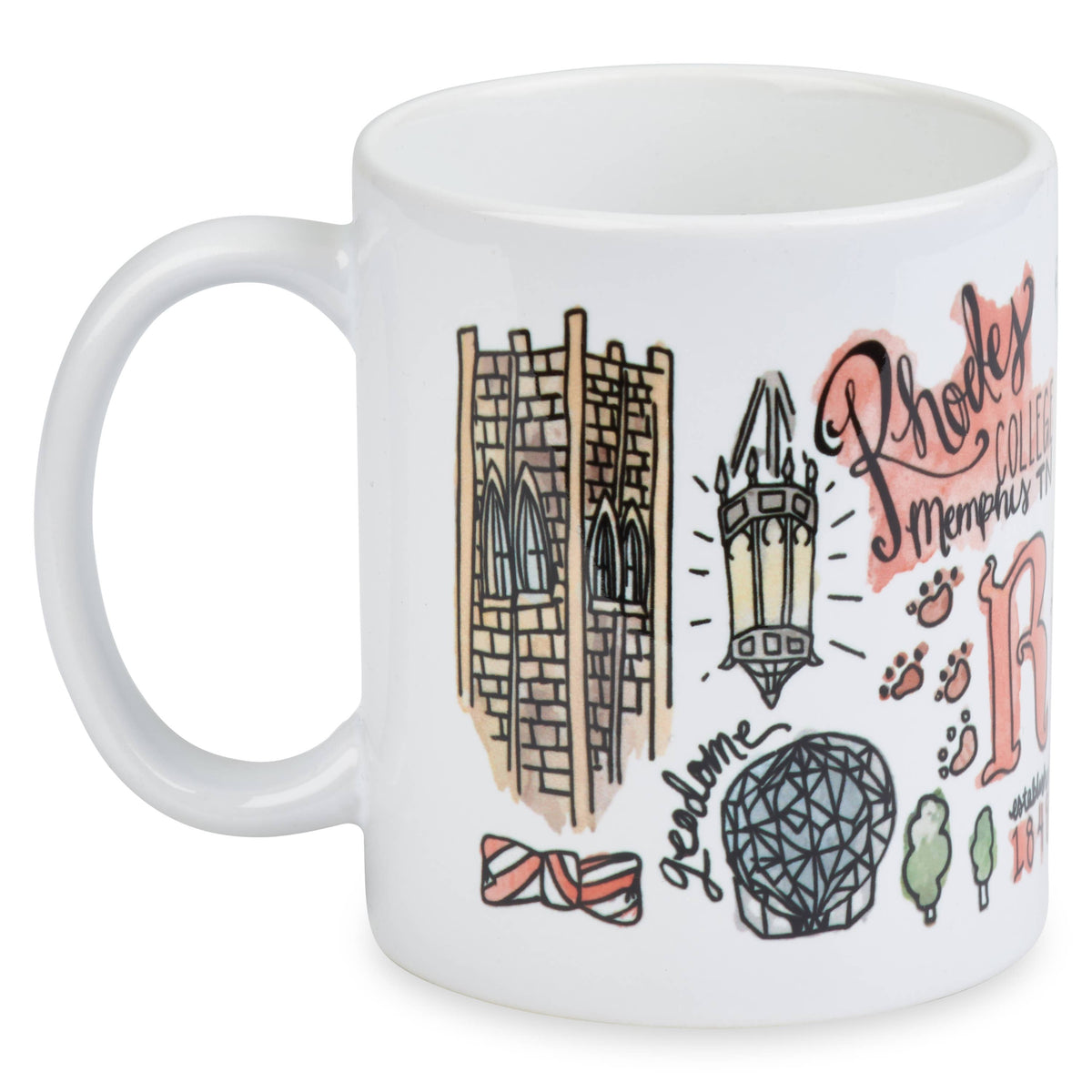 Rhodes College 11 oz Ceramic Watercolor Mug