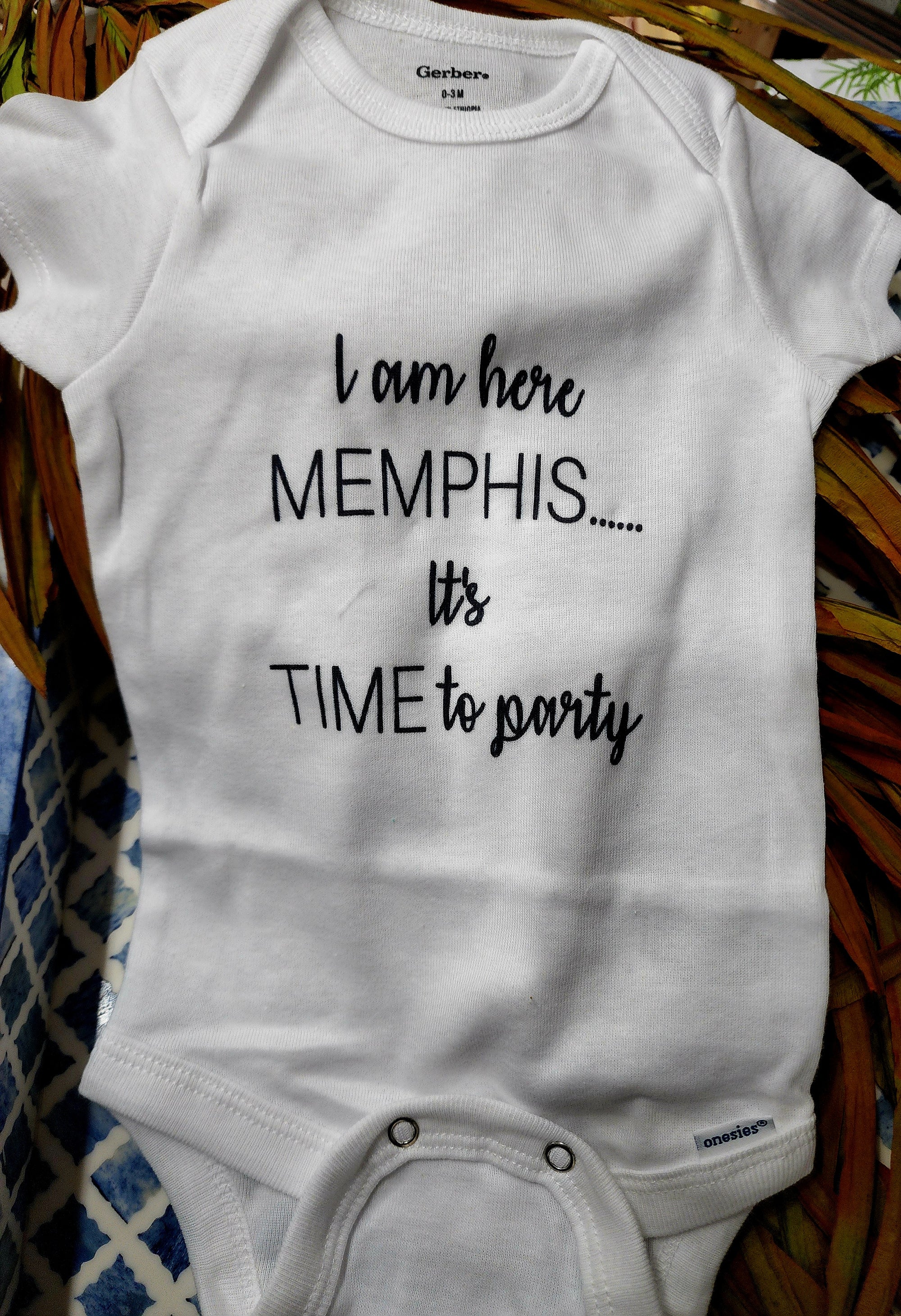 Memphis Time to Party Baby Onesie