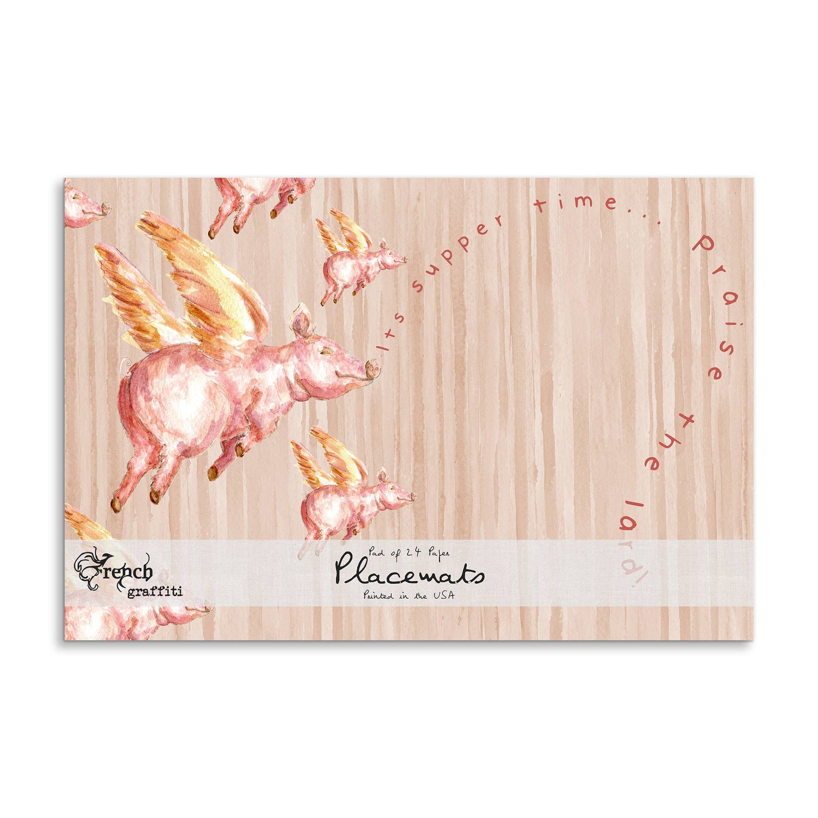 Flying Pig Paper Placemats
