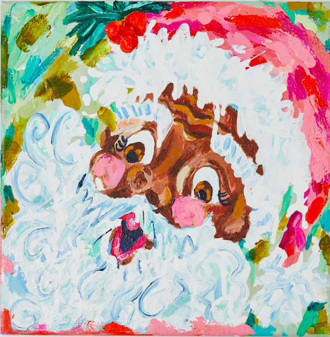 Melanin Santa Painting
