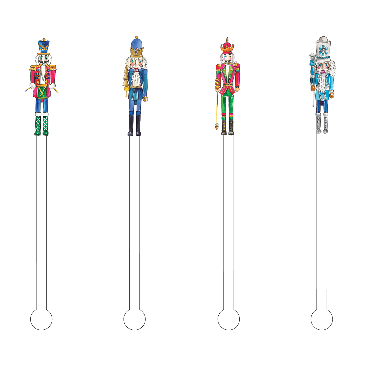 MR. NUTCRACKERS ACRYLIC STIR STICKS COMBO