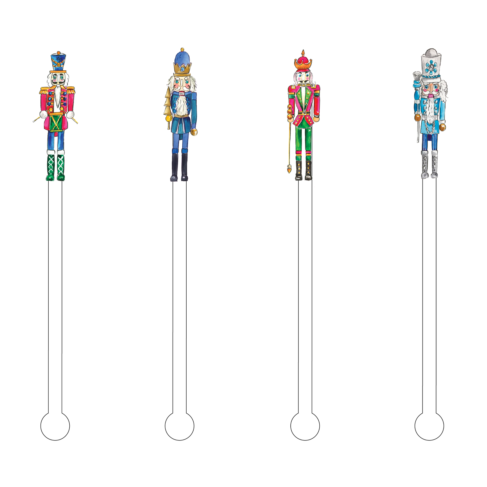 MR. NUTCRACKERS ACRYLIC STIR STICKS COMBO