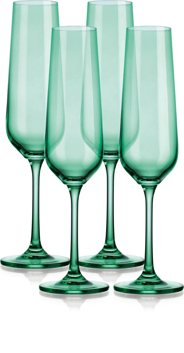 Colored Champagne Flutes - multi colors avail