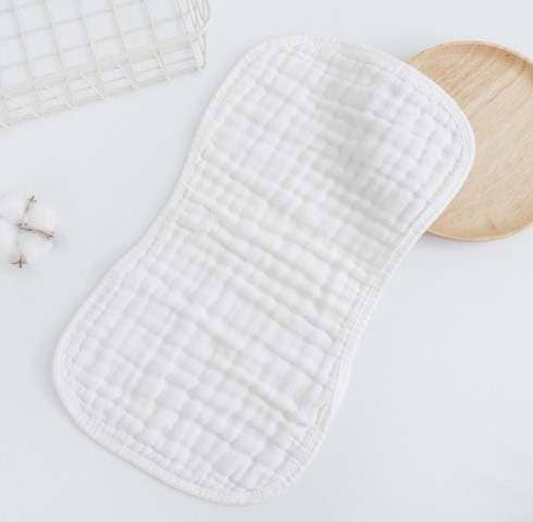 White Muslin Baby Burp Cloth