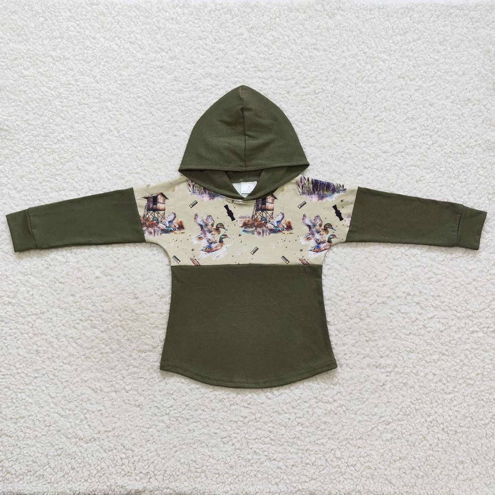 Baby Boys Hunting Dogs Hooded Long Sleeve Shirt Tops: 6-12M