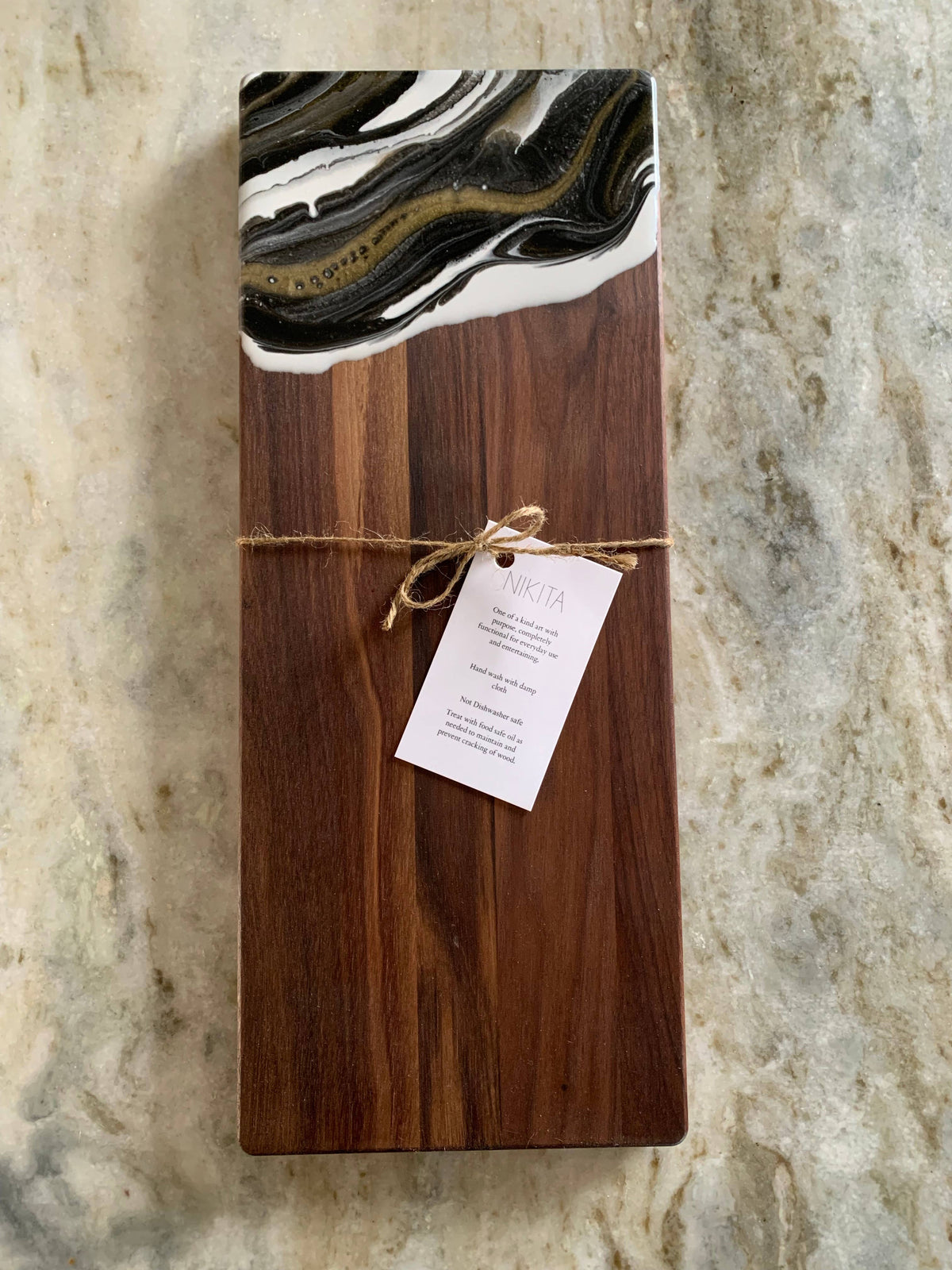 Rectangle cutting board Black Walnut  15" x 6"
