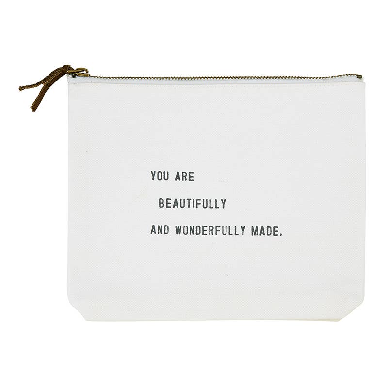 Canvas Zip Pouch - Beautifully And Wonderfully