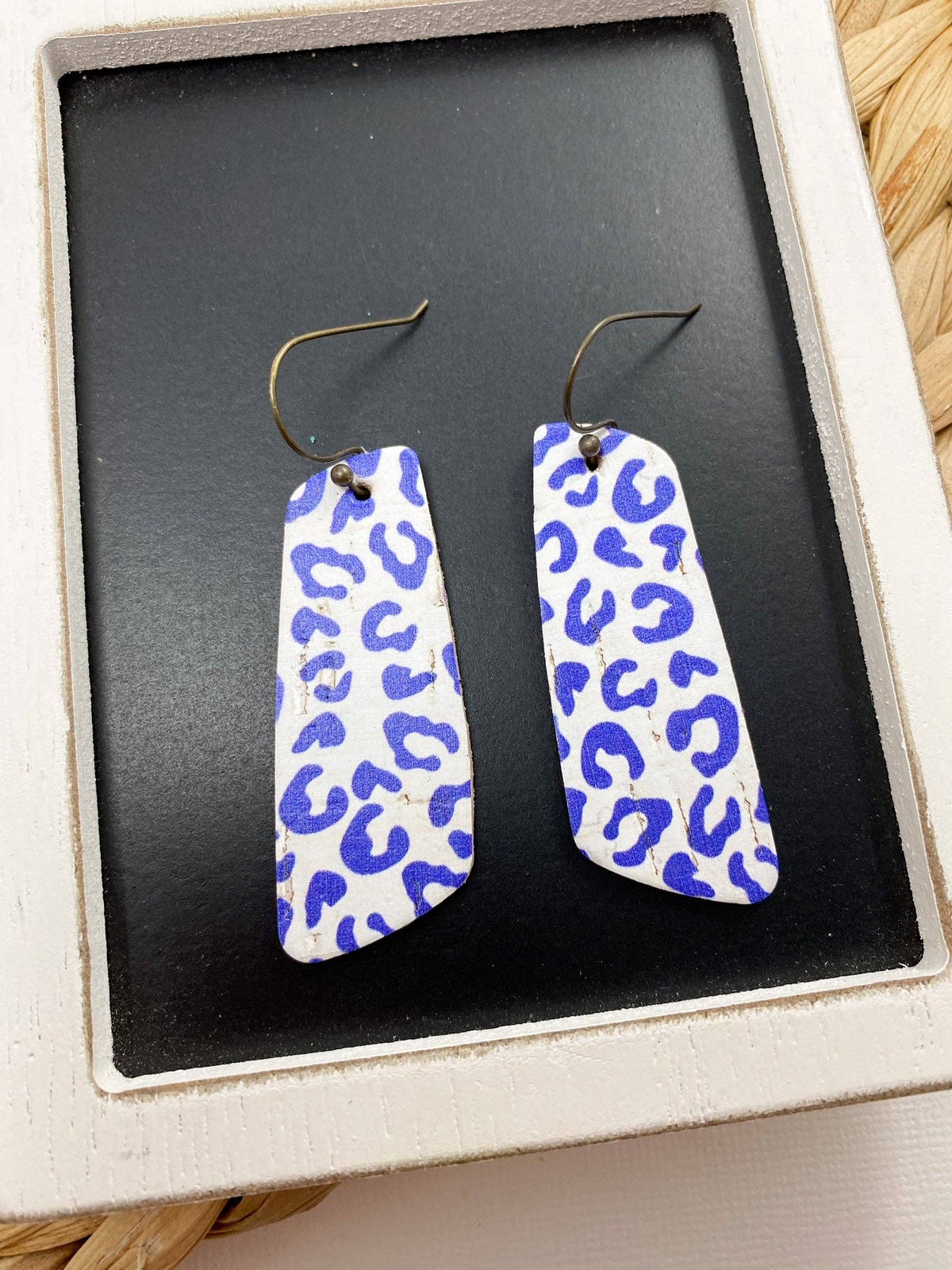 Blue &amp; White Leopard Drops