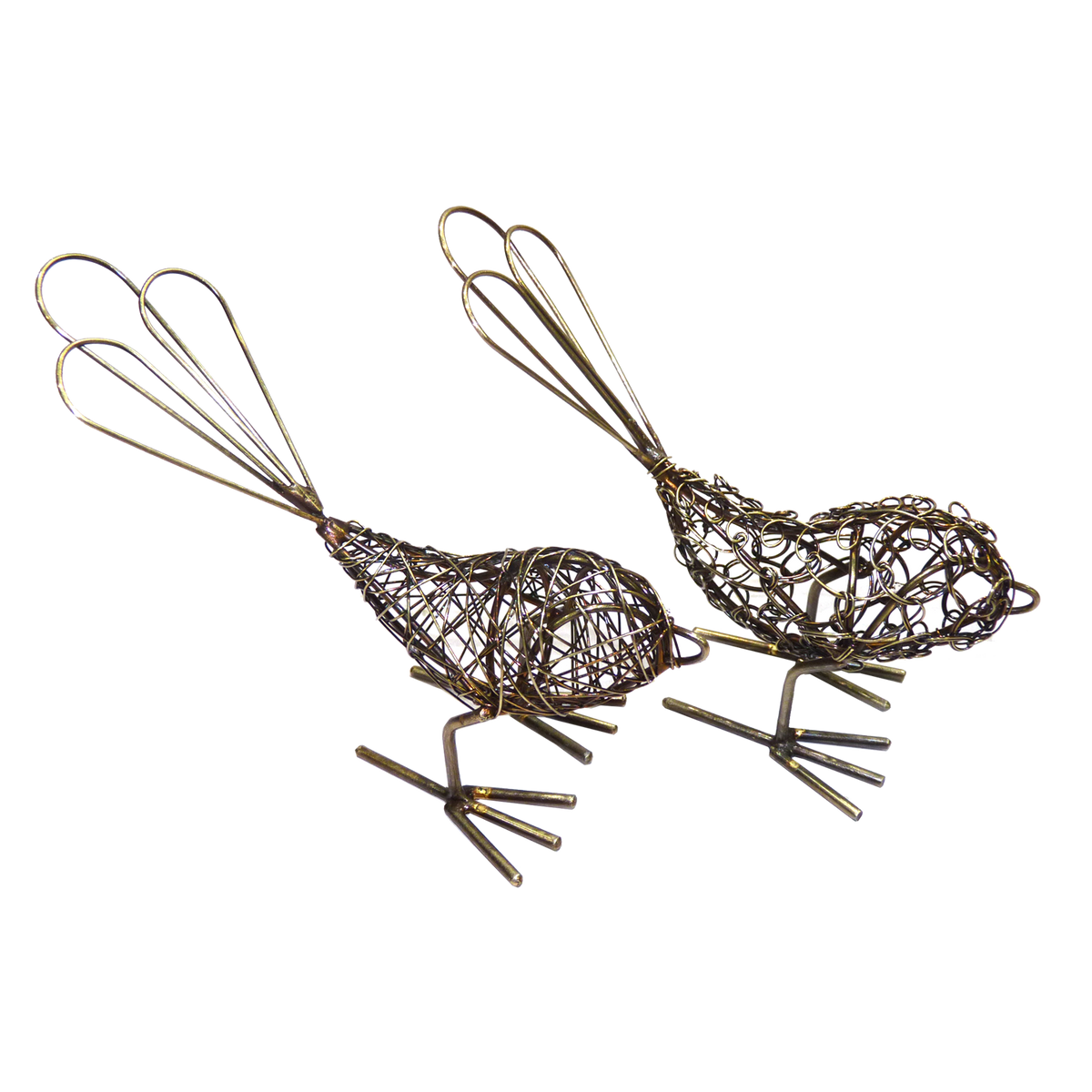 Mini Antique Wrapped Wire Birds (set of 2)