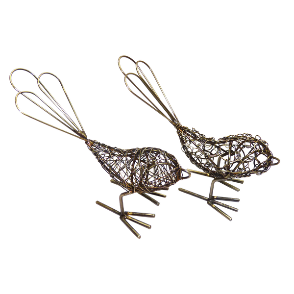 Mini Antique Wrapped Wire Birds (set of 2) - Feelin’ Memphis LLC