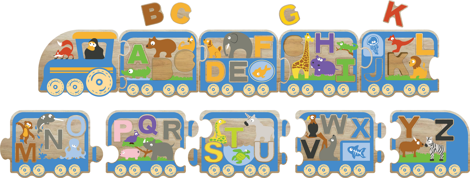 Animal Parade Alphabet Train