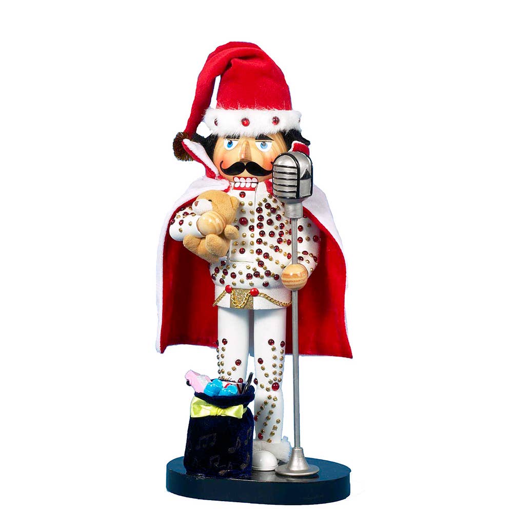 10"ELVIS IN WHITE SUIT NUTCRACKER