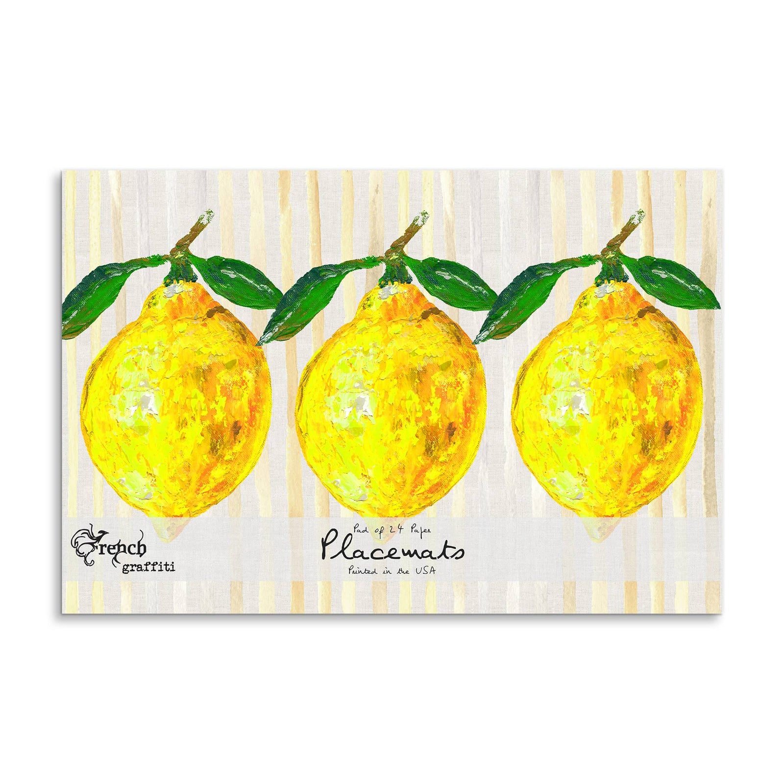 Lemons Paper Placemats