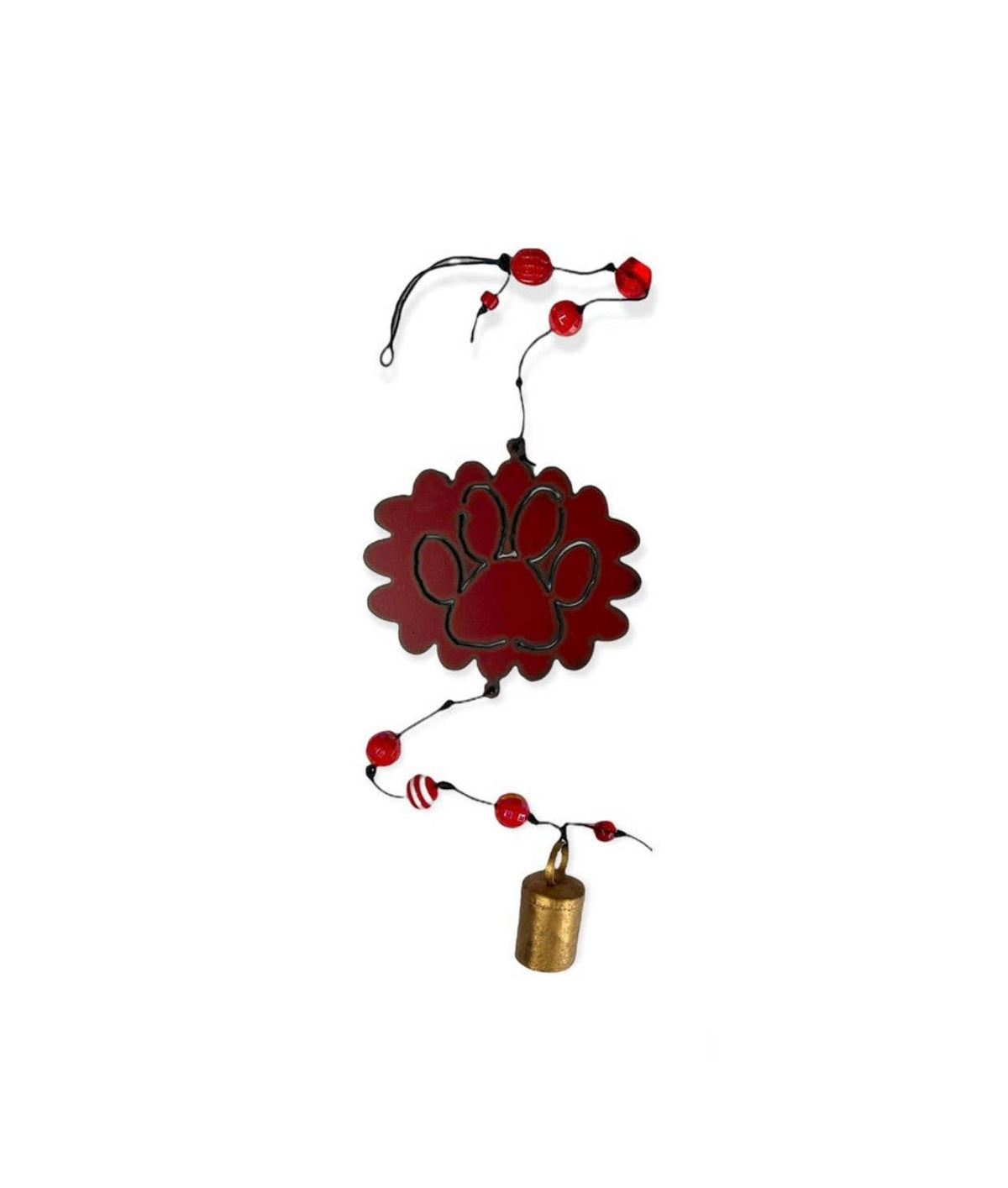 Wind chime- Paw bell mobile beads garden wind chime pet dog cat USA eco