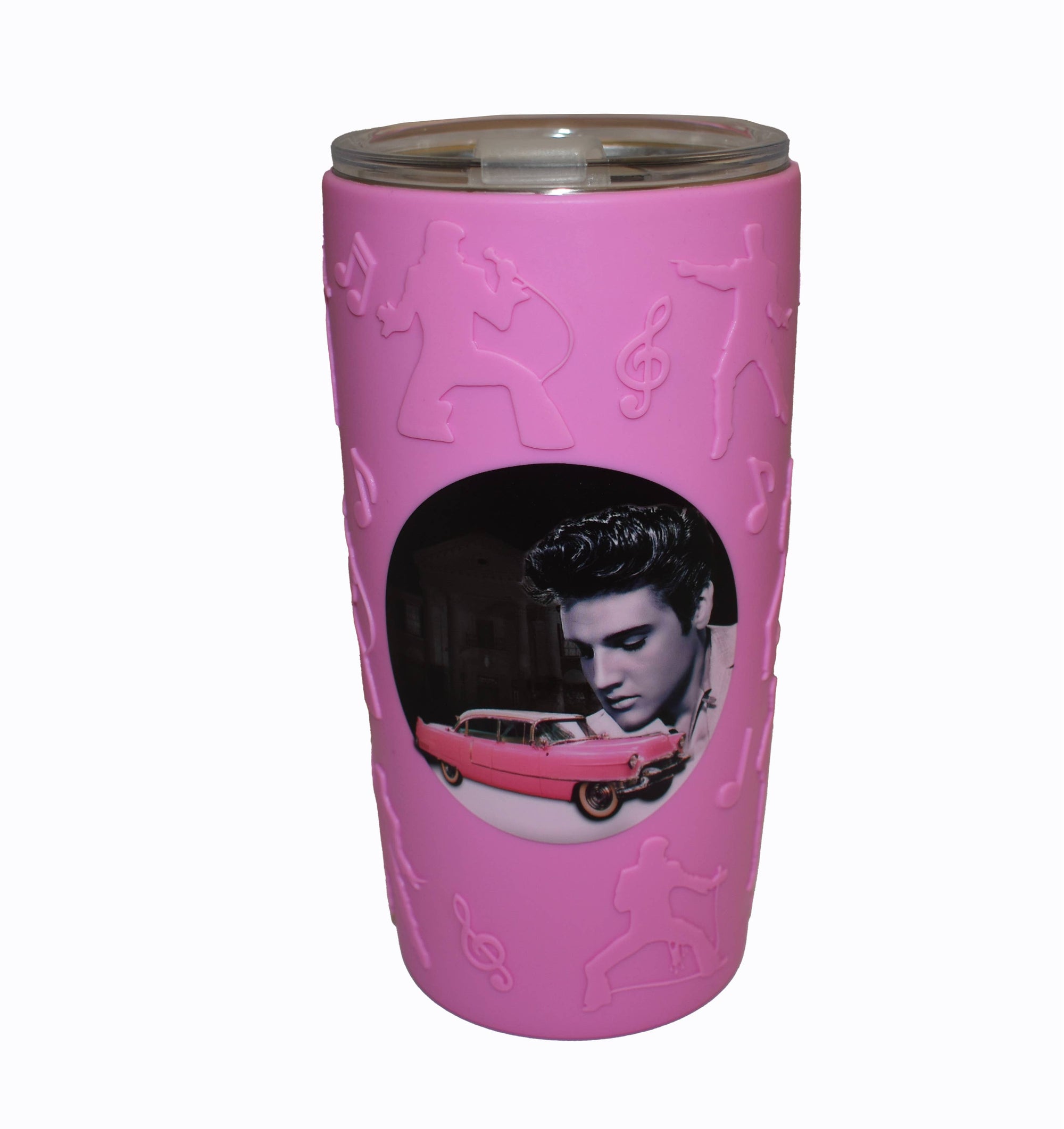 Elvis Stainless Steel Thermos With Silicone Sleeve - Pink