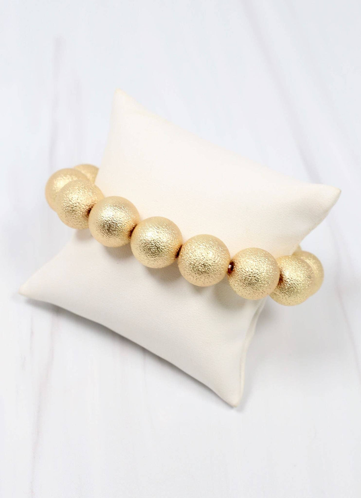 Hollywood Textured Ball Bracelet MATTE GOLD