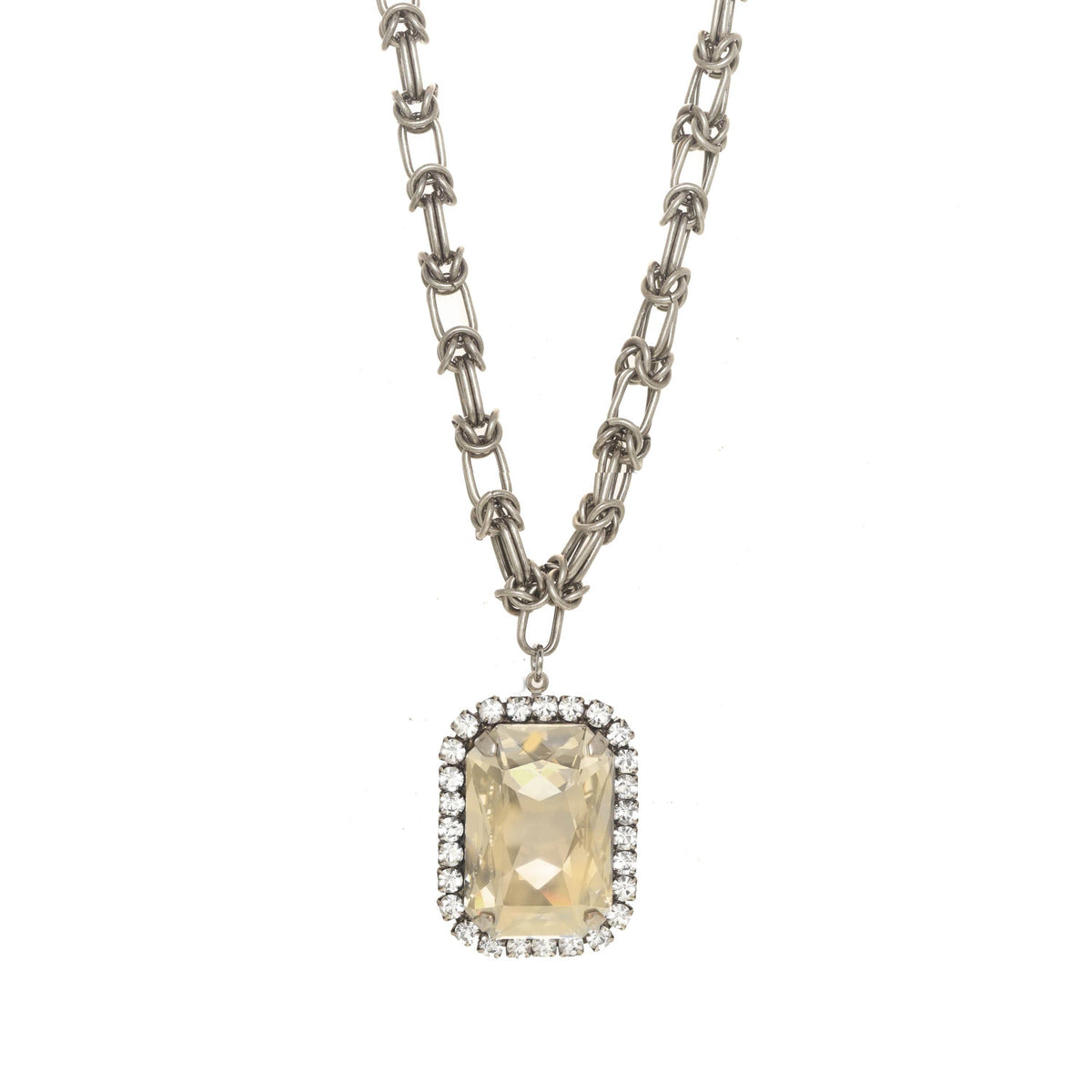 Soleil Necklace in Antique Silver: Silver Shade