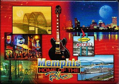 Memphis Magnet Home of the Blues Collage