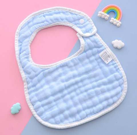 Blue Muslin Bib