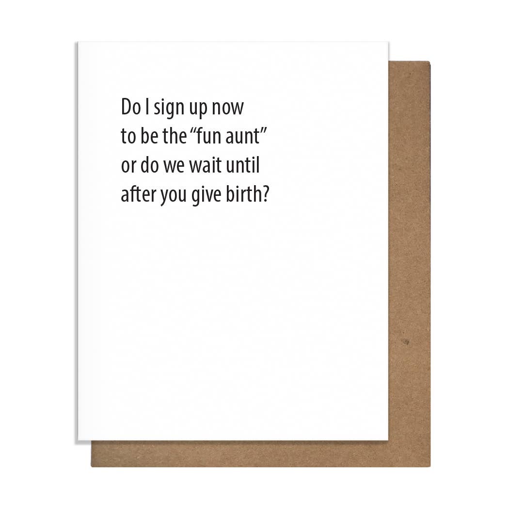 Fun Aunt - Baby Card
