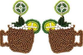 Mule Beaded Dangle Earrings