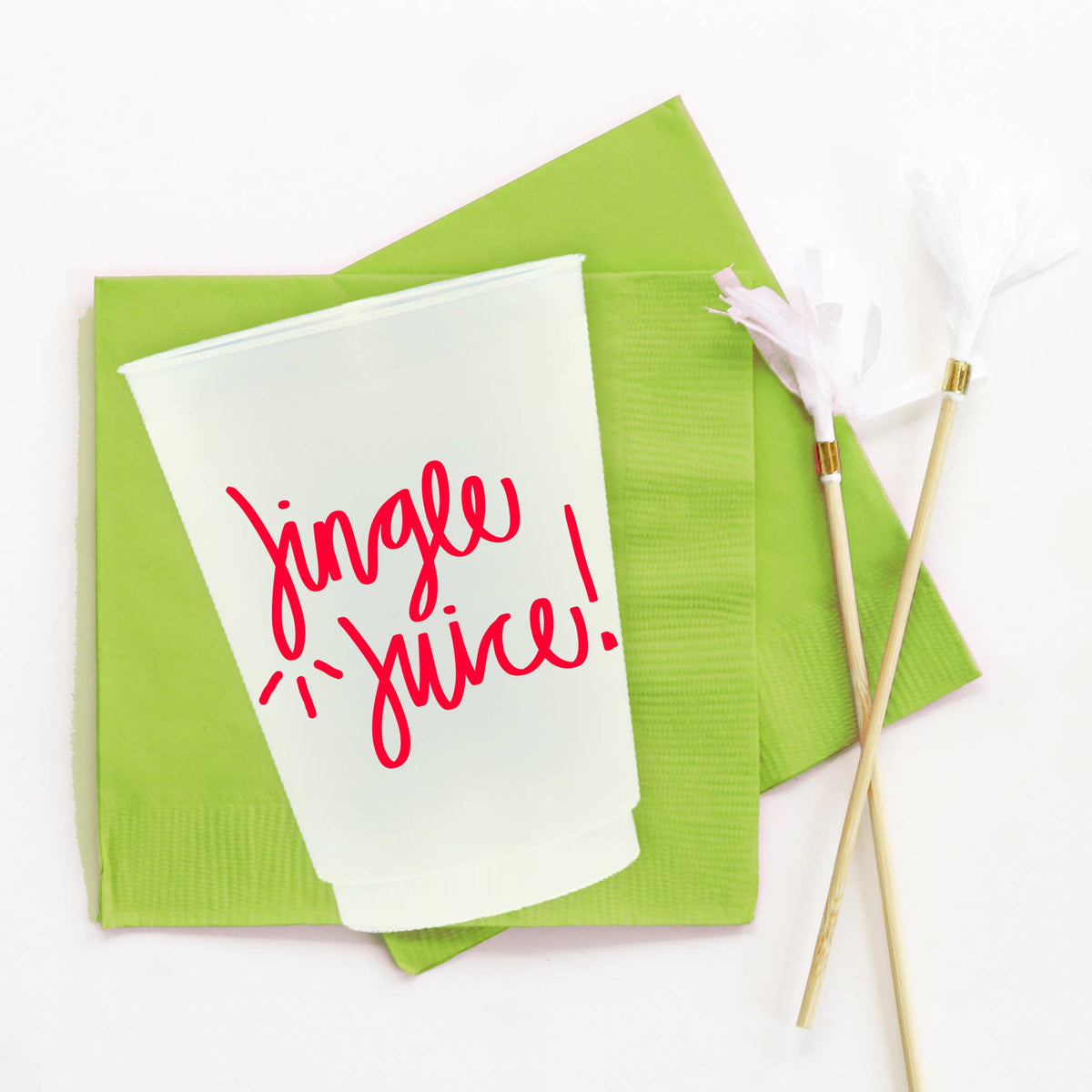 Jingle Juice Frosted Shatterproof Cups