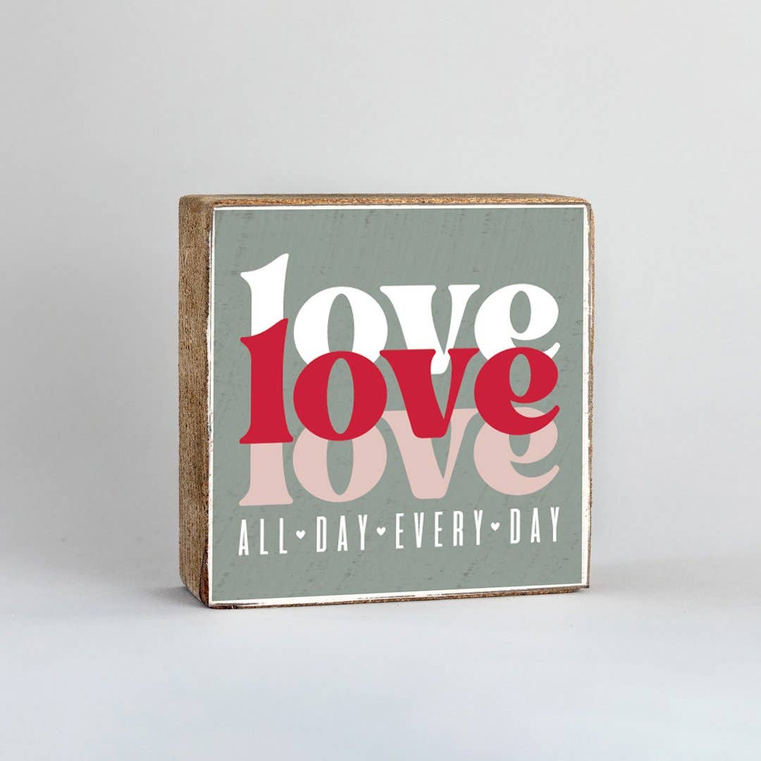 All Day Every Day Decorative Wooden Block