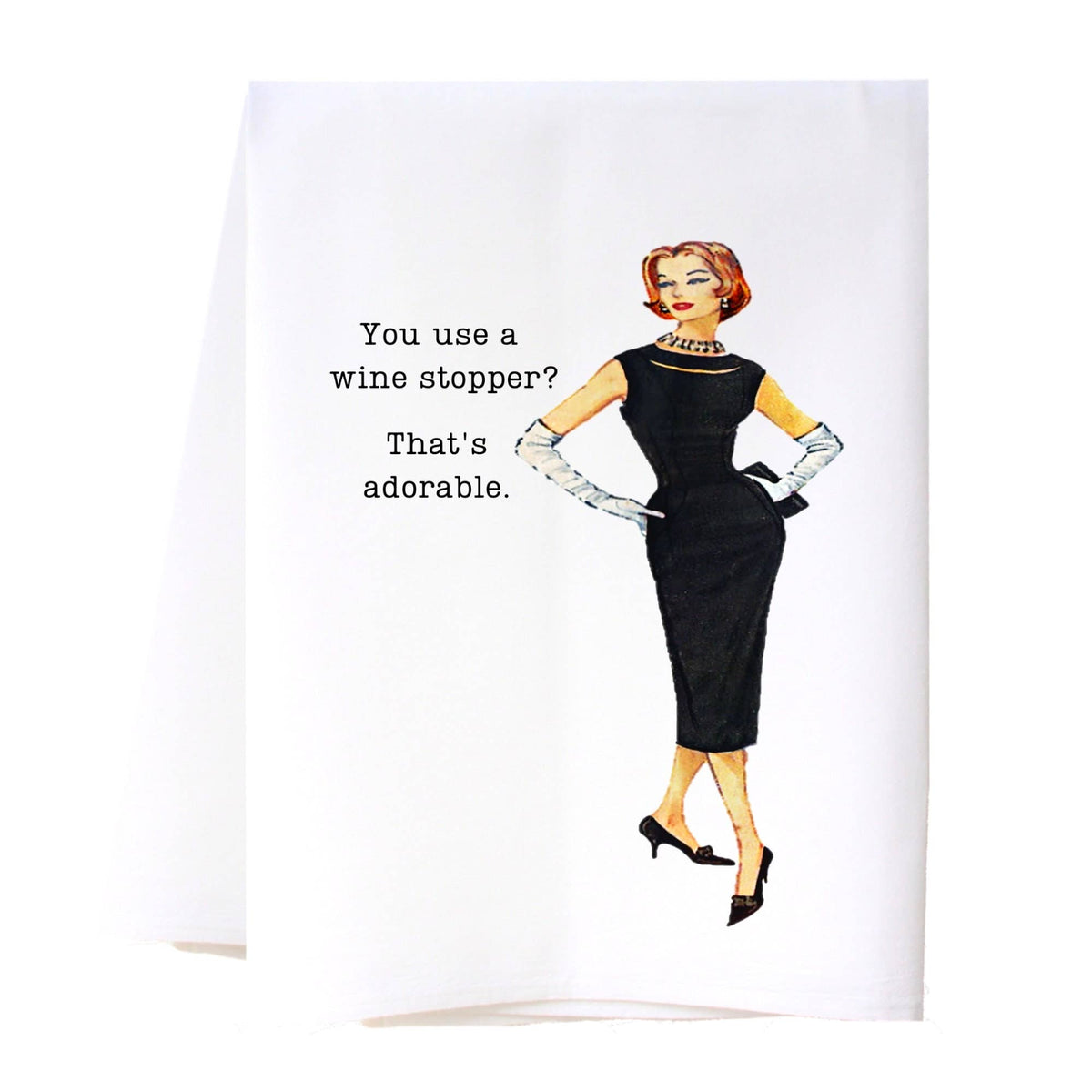WINE STOPPER FLOUR SACK TOWEL