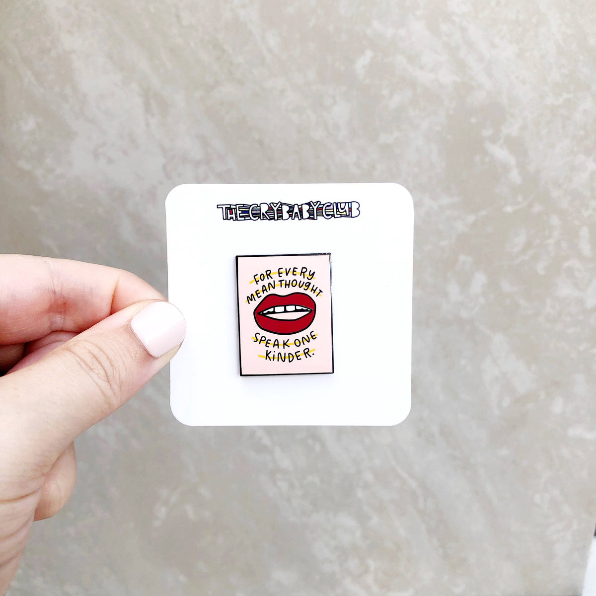 Speak One Kinder Enamel Pin