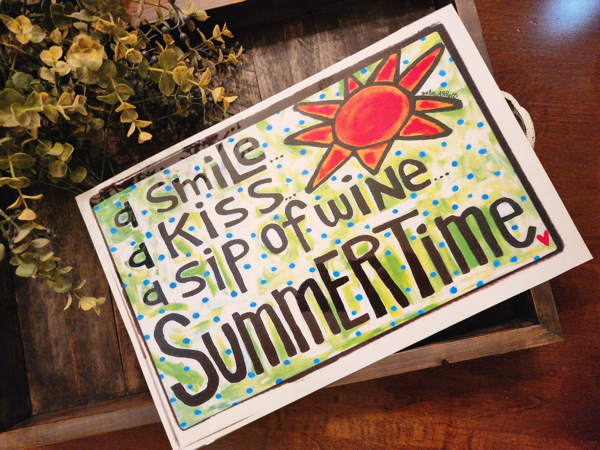 Summertime Insert for Acrylic Serving Tray