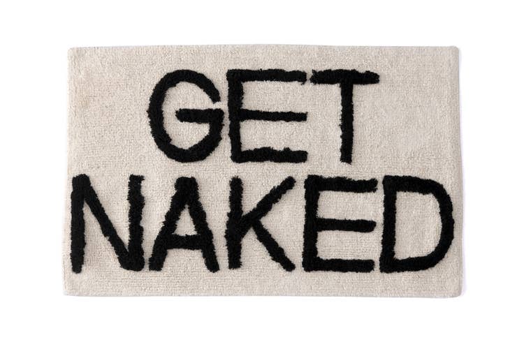"Get Naked" Bath Mat - Black