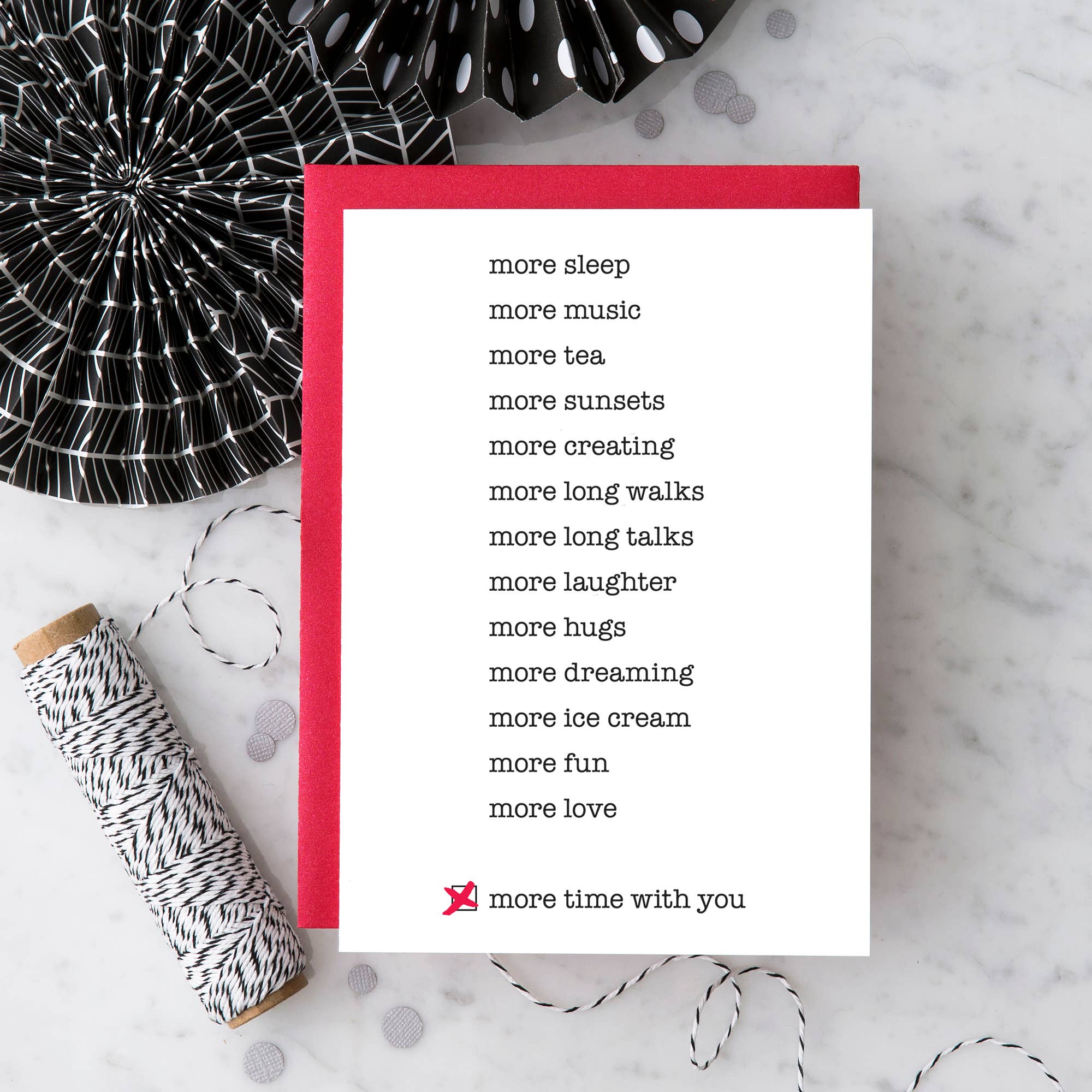"More Time Wih You." Greeting Card