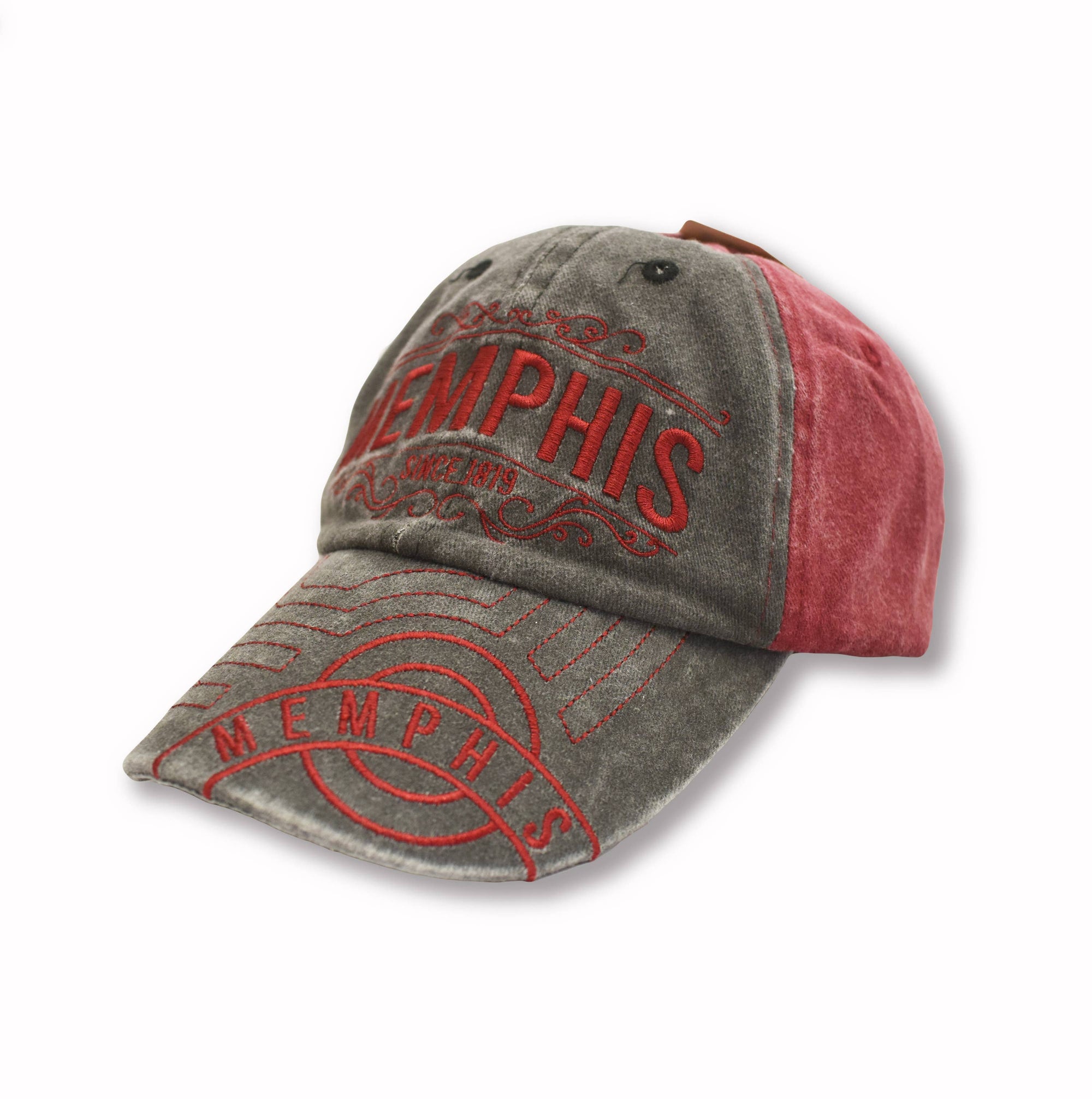 Memphis Cap - Gray And Red Since 1819