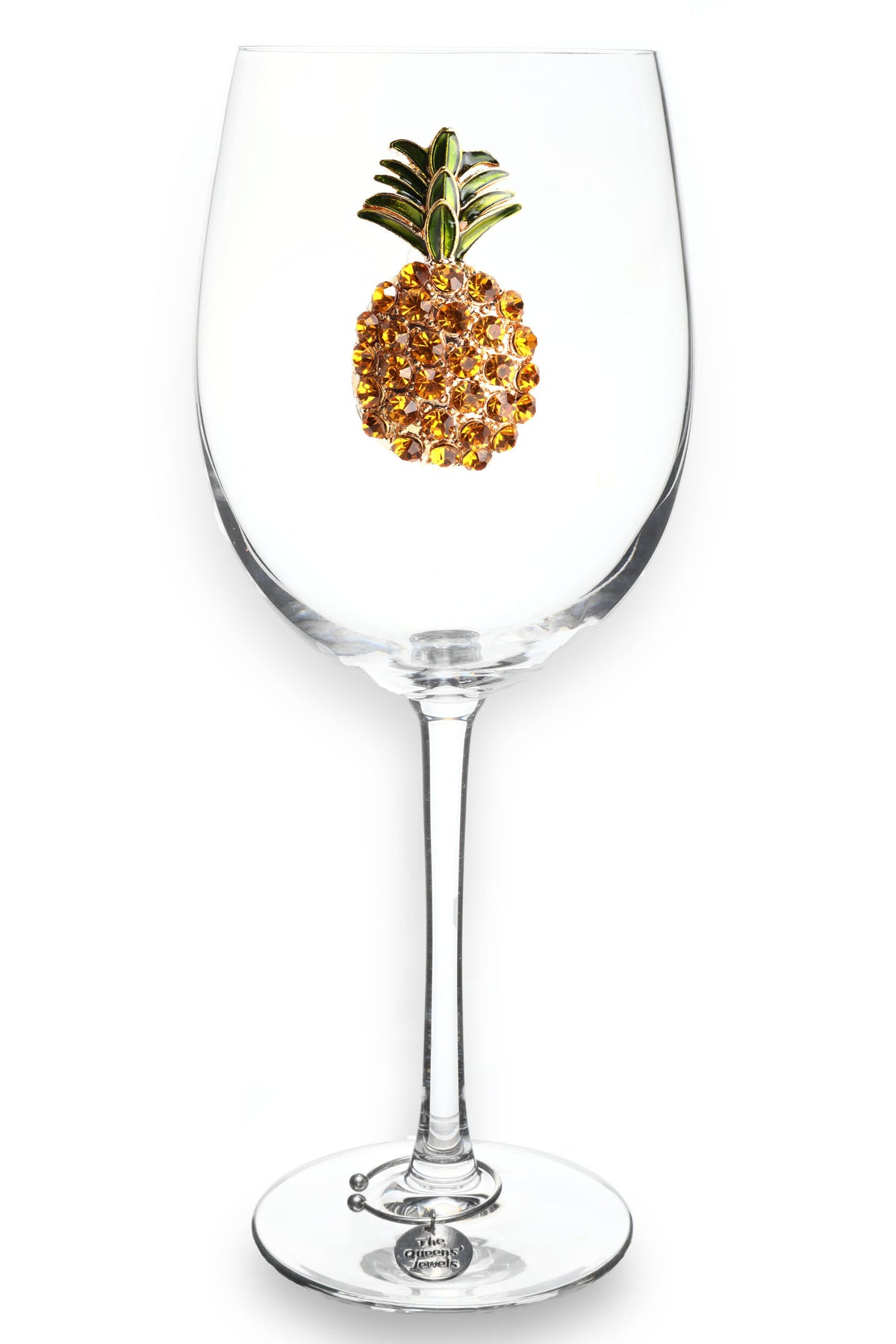Pineapple - Jeweled Stemmed Wine Glass