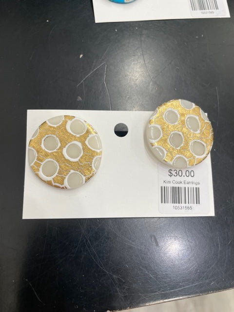 Large Disc Earrings by Kim Cook