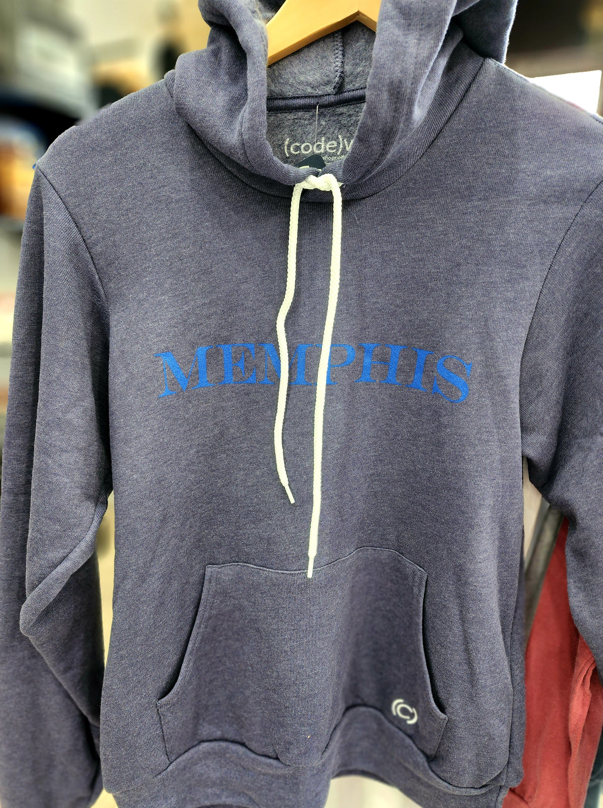 MEMPHIS Hoodie- Gray/Blue Writing