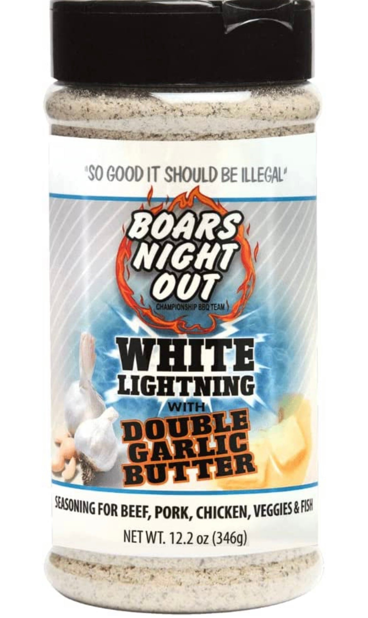 White Lighting w/ Double Garlic Butter Seasoning- Boars Night Out