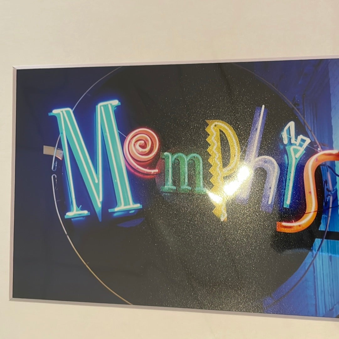 "Memphis Beale Street Sign" Matted Photograph by Karen Pulfer Focht