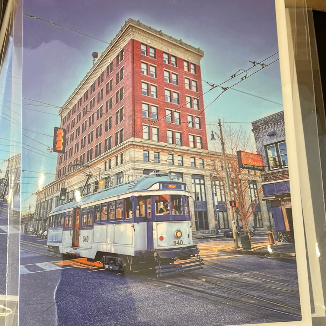 &quot;Central Station with Trolley&quot; Greeting Card by Local Karen Pulfer Focht