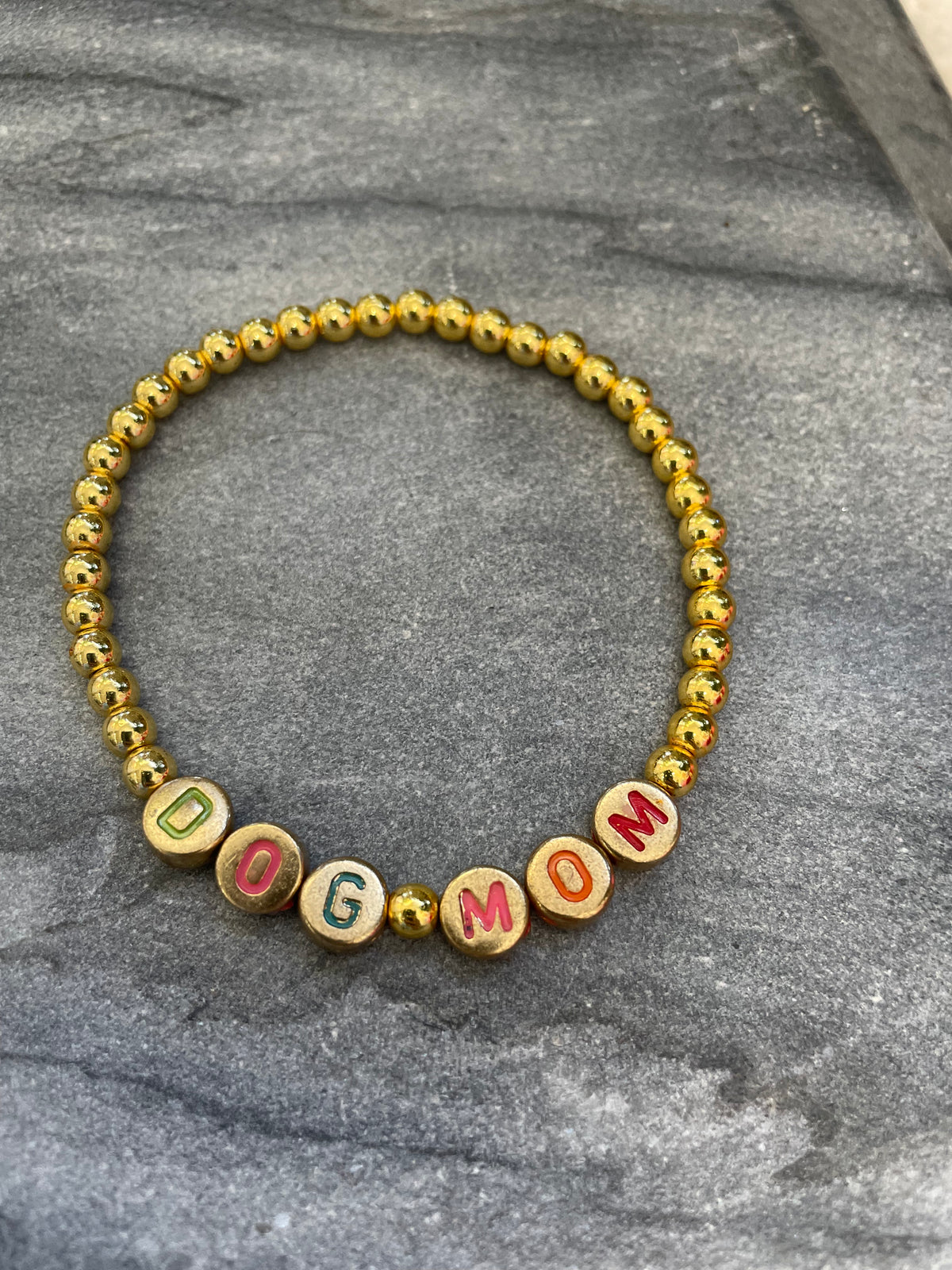 Gold Beaded Sayings Bracelet