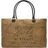 Faith Bigger Than Fear Recycled Military Tent Market Tote