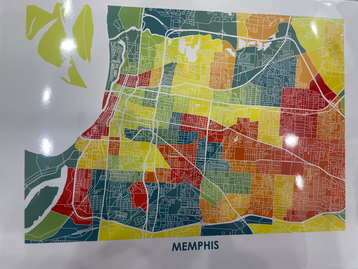 Memphis Map Print